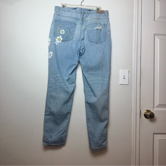 Express Boyfriend High Rise Jeans, Distressed and Embellished - Picture 5 of 6